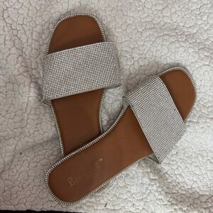 Women's brown and silver Sandals